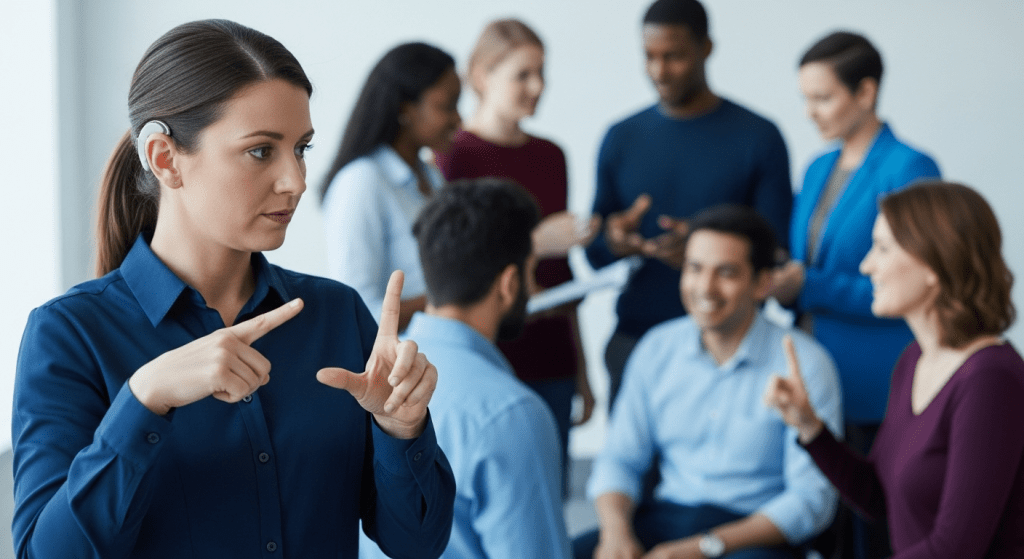 Interprète LSF : comment améliorer l’accessibilité des personnes sourdes en