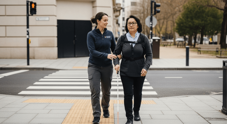 Former 90 % des déficients visuels à la mobilité