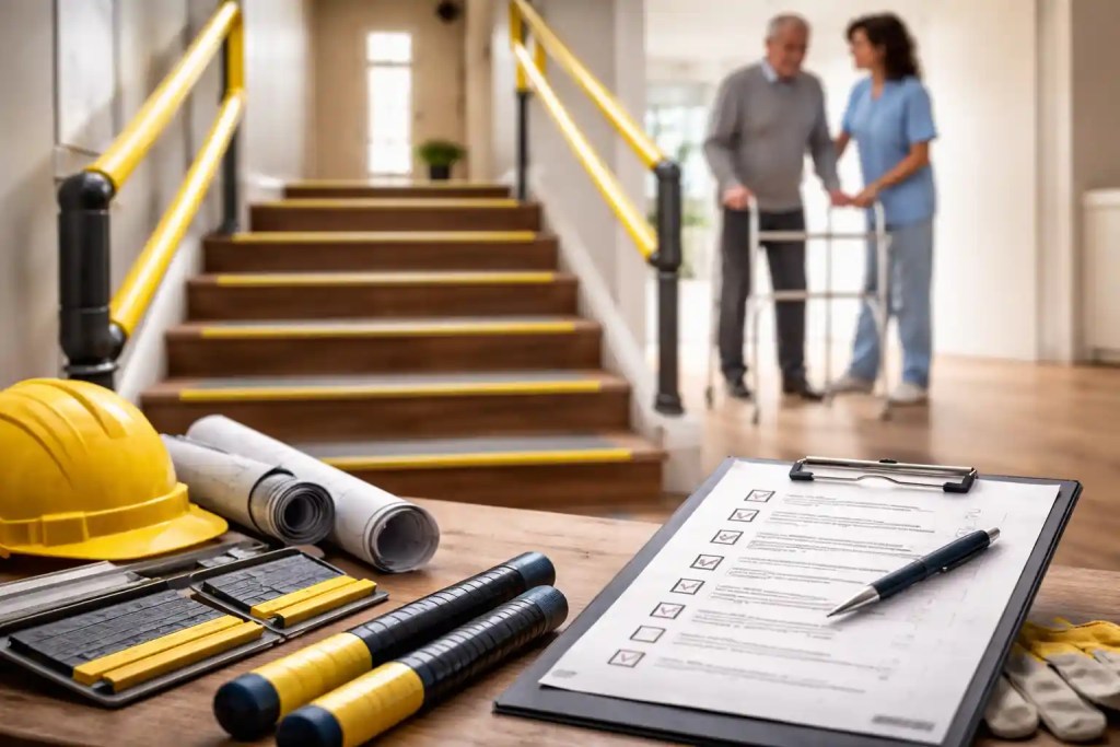 Réduisez de 60% les chutes dans les escaliers PMR grâce à une check-list professionnelle complète