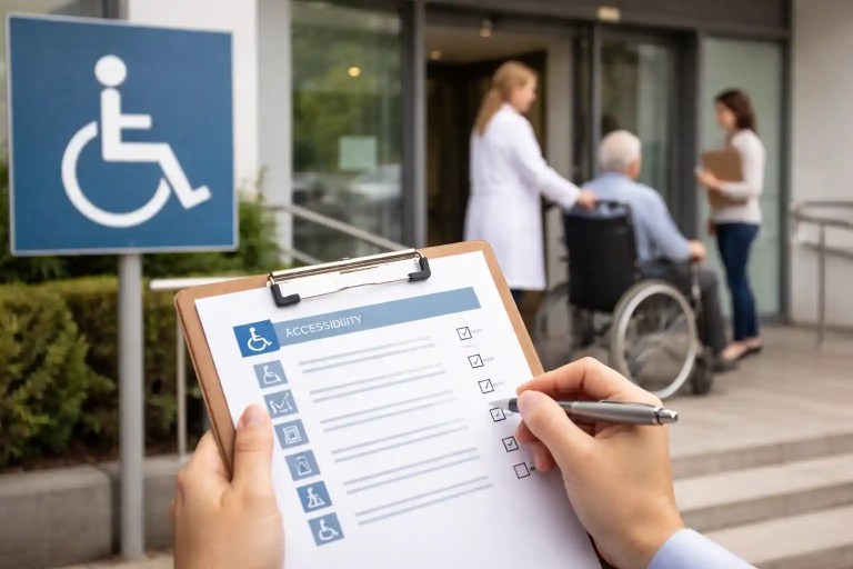 Accessibilité ERP handicap en EHPAD : checklist terrain